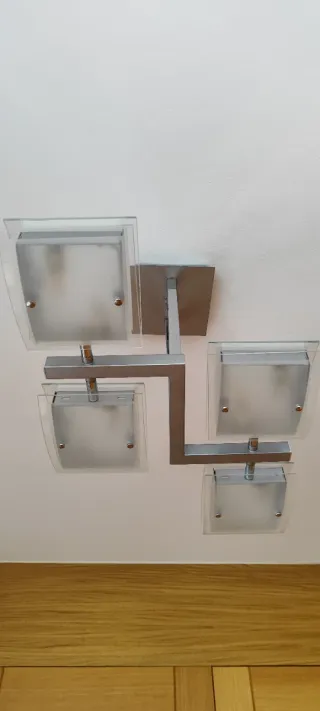 Lámpara de techo moderna cristal y metal