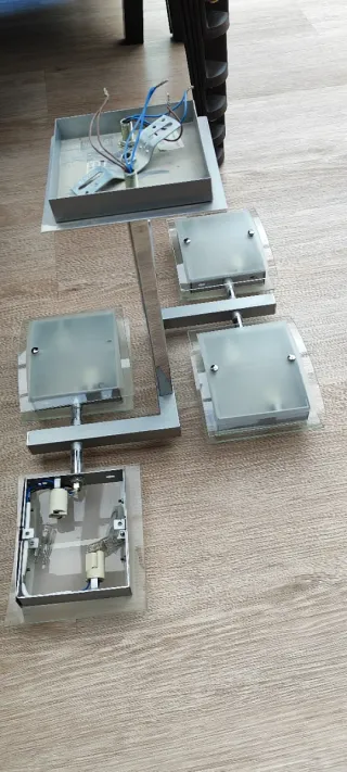 Lámpara de techo moderna cristal y metal