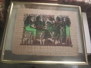 Cuadro Antiguo Egipcio Papel Papiro