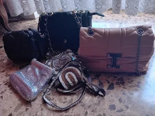 Lote 4 bolsos señora negro y marrón