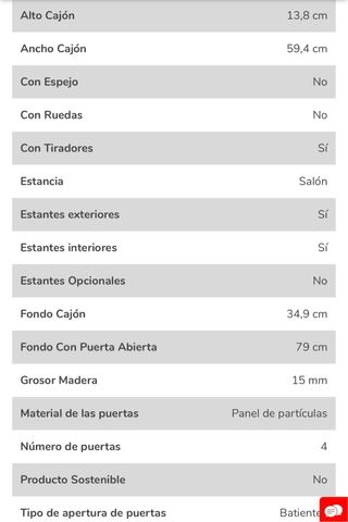 Mueble salón  conforama