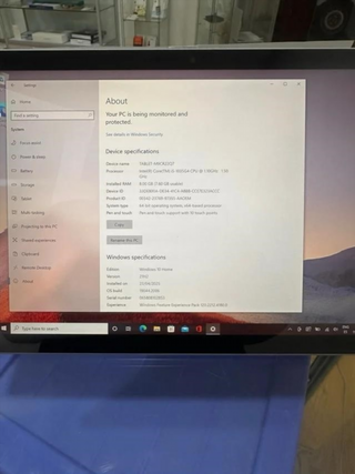 Microsoft Surface Pro 7 128GB i5 Plata 8GB RAM
