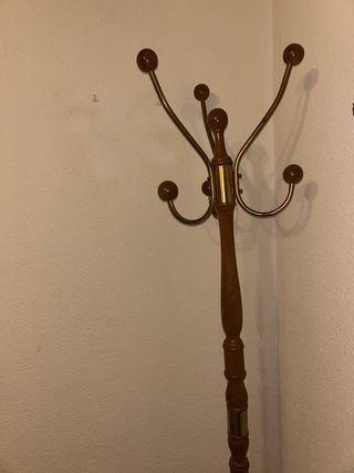 Perchero de pie madera y metal