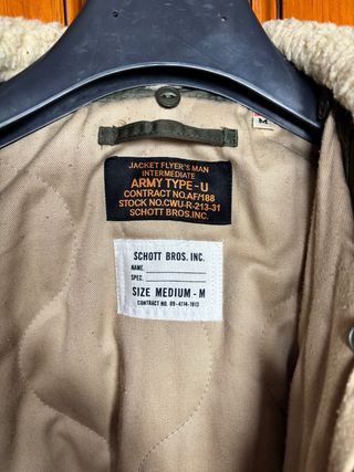 Chaqueta Schott Talla M Verde Oliva