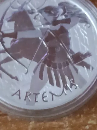 Onzas de Plata Dioses del Olimpo Ares y Artemisa