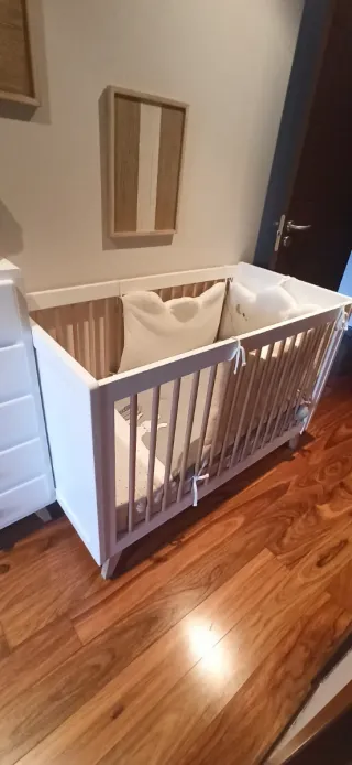 Cuna y colchón especial.