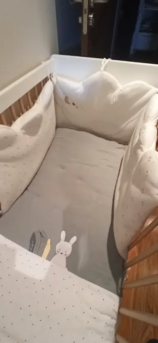 Cuna y colchón especial.