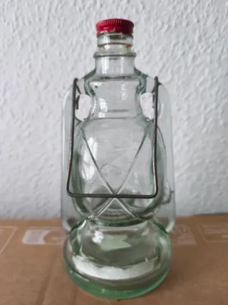 Botella candil de vidrio con asa