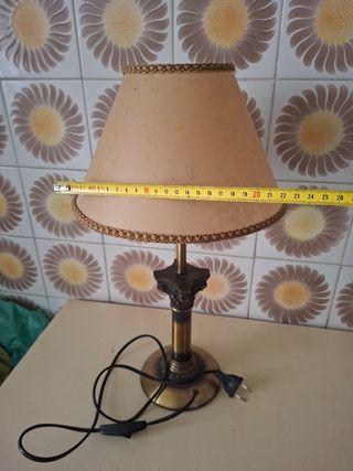 Lámpara Vintage Mesilla Metal tela