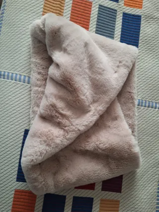 Cuello/braga de mujer beige y marrón