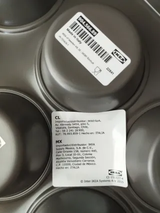 Molde para 12 magdalenas Ikea