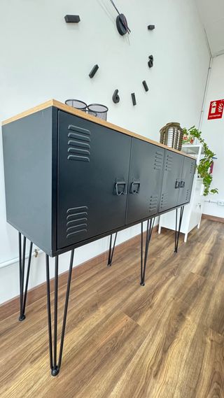 Aparador Industrial Metal y Madera 140