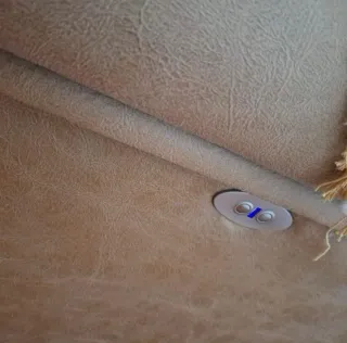 Sofá modular beige de tela .