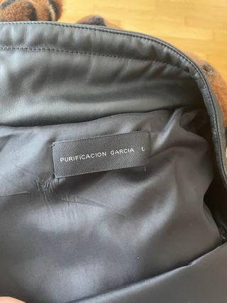 Abrigo pelo estampado leopardo Purificación García