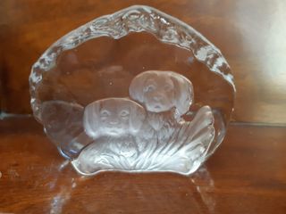 Soprammobile cagnolini in cristallo