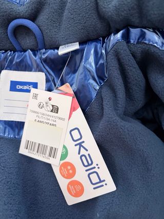 Piumino bambina blu lucido