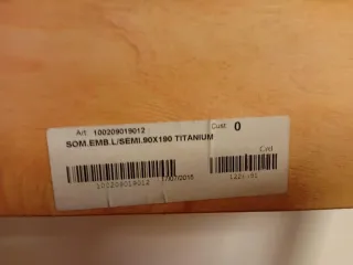 Somier metálico con lamas de madera