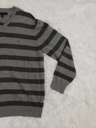 Jersey Tommy Hilfiger – Rayas Grises – Talla L