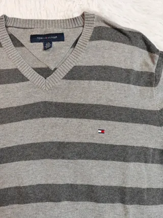 Jersey Tommy Hilfiger – Rayas Grises – Talla L