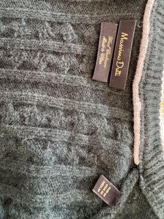 Jersey Massimo Dutti Lana Cashmere Espigas Verde