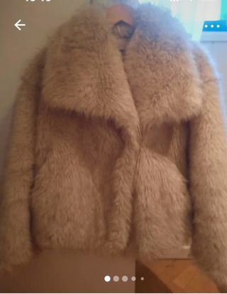 Abrigo de pelo beige