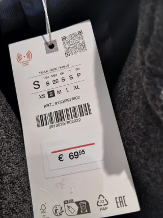 Abrigo Zara gris sin estrenar