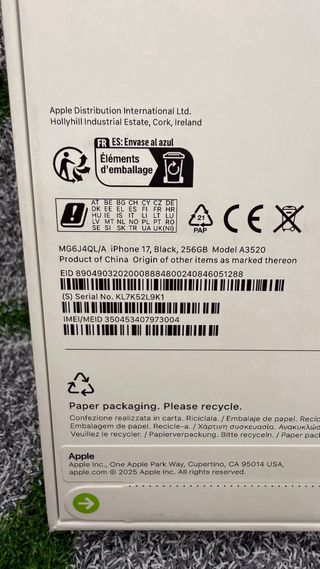 iPhone 17 256GB Nero - Nuovo Sigillato