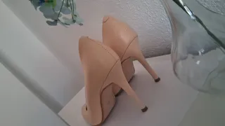 Zapatos tacón piel color nude talla 37
