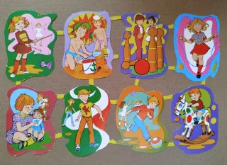 Lamina Cromos troquelados españoles Maves 4.Niños