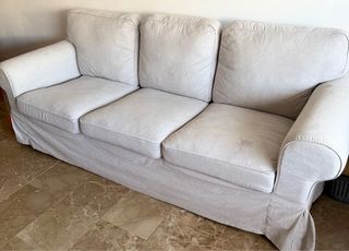 Sofá de 3 plazas beige tela. Ikea