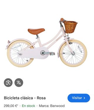 Bicicleta Clásica Banwood Rosa