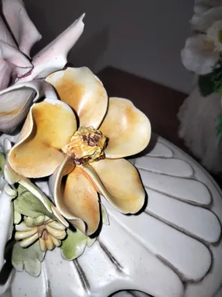 Zuppiera Bassano decorata rose