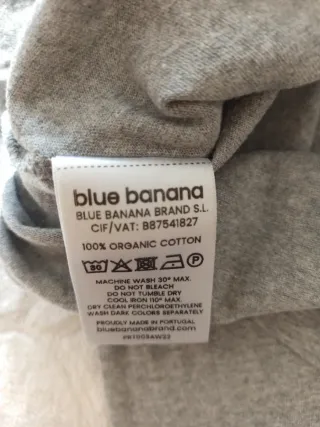 Camiseta Blue Banana Gris Talla XS