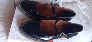 Bailarinas negras charol colegiala 38