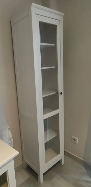 Vitrina Ikea Blanca Cristal Madera