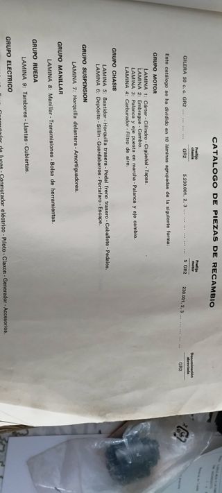 Manual despiece Gilera GR 2 50cc