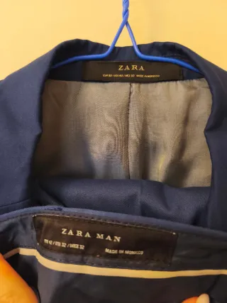 Traje Zara Talla 42 Azul Marino