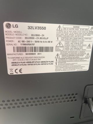 Televisor LG 32 Negro