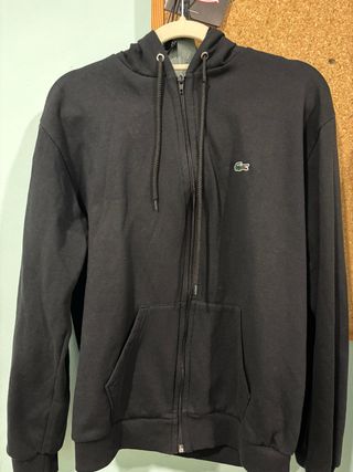 Chaqueta Lacoste Negra con Cremallera