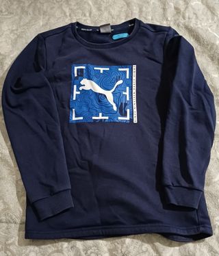 Sweatshirt Puma azul com estampa gráfica
