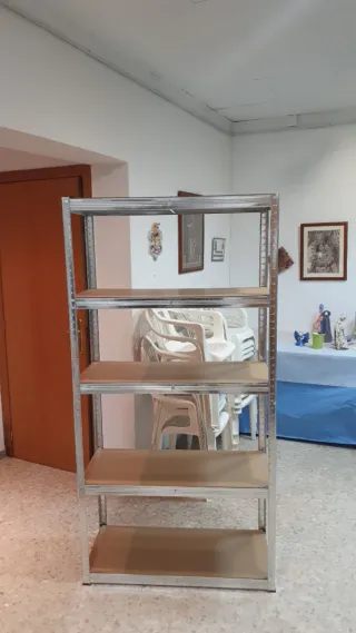 Estantería Metálica Madera 5 Baldas 180x90x40cm