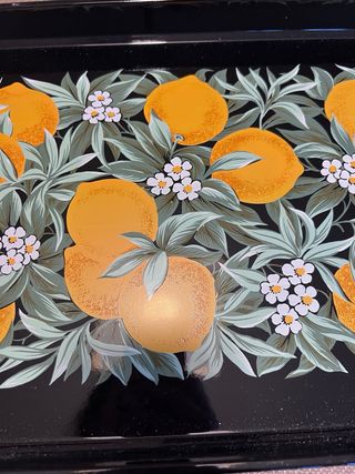 Vassoio decorato con limoni