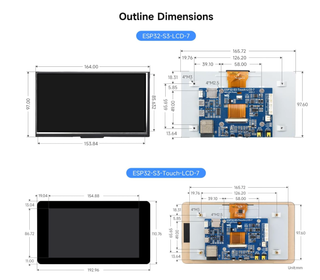 Pantalla Táctil 7 Waveshare ESP32-S3 LCD IoT