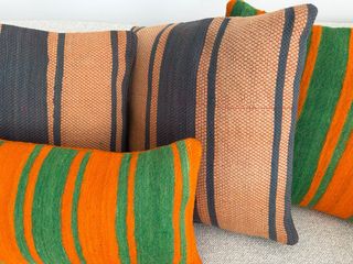 Conjunto 5 cojines lana artesanales hechos a mano