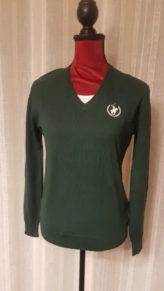 Jersey Polo Club verde cuello pico