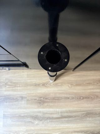 Pata extensible acero negra ajustable