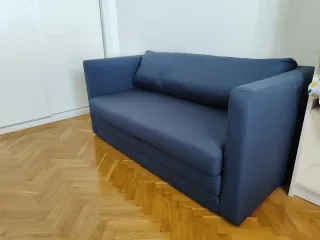 Sofá Cama Azul Tela