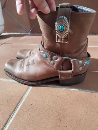 Botines Sendra Marrones con Turquesa
