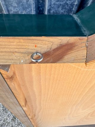 Espejo Madera Vintage Marrón y Verde