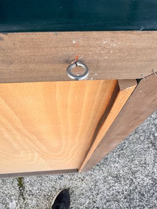 Espejo Madera Vintage Marrón y Verde